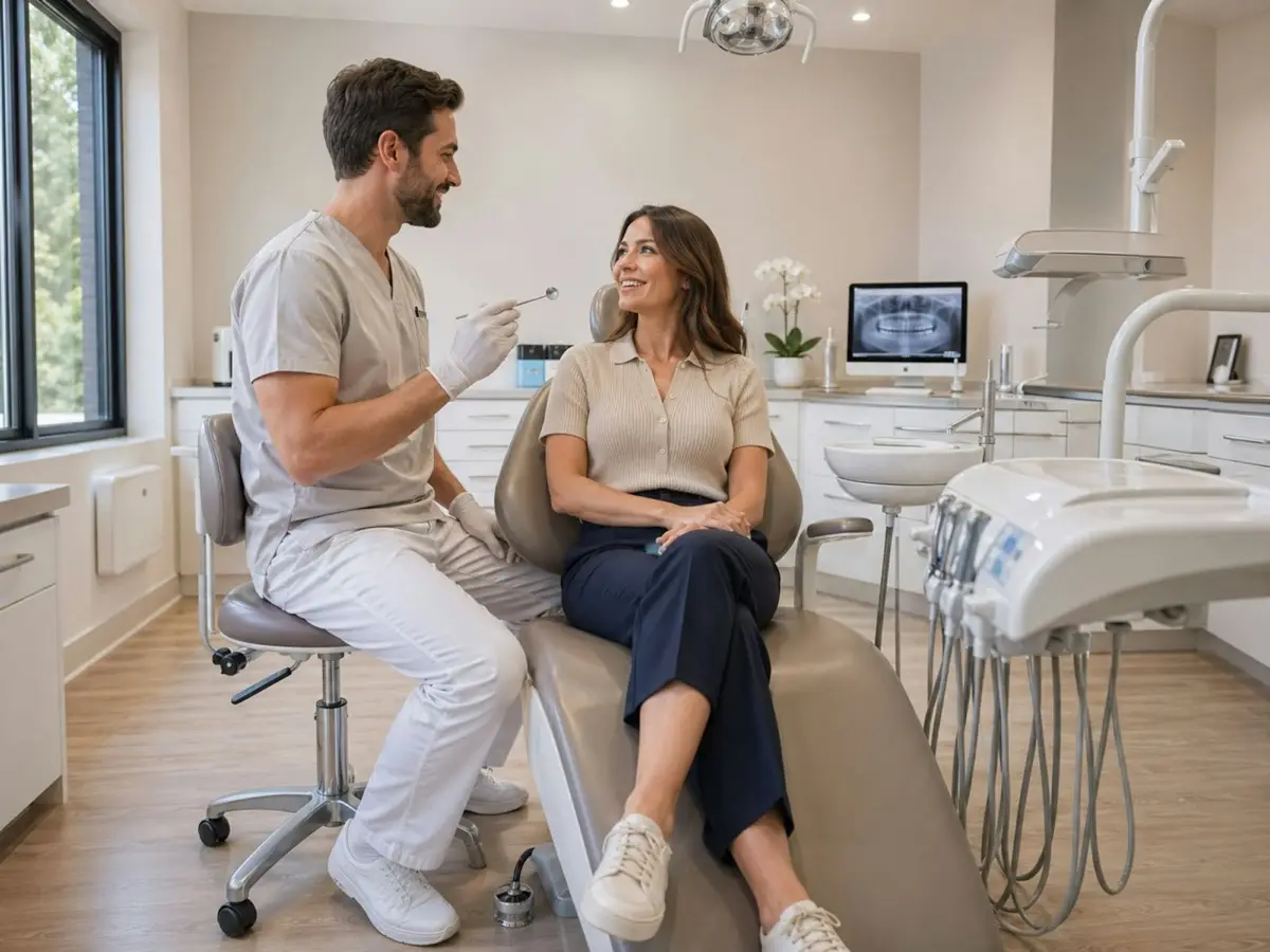 A treatment room in a dental clinic